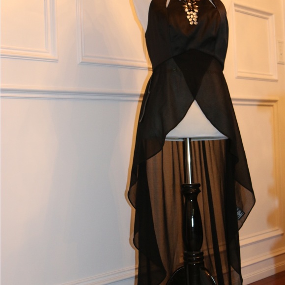 NWT BEBE Black Jeweled Halter Top Small - Picture 3 of 8